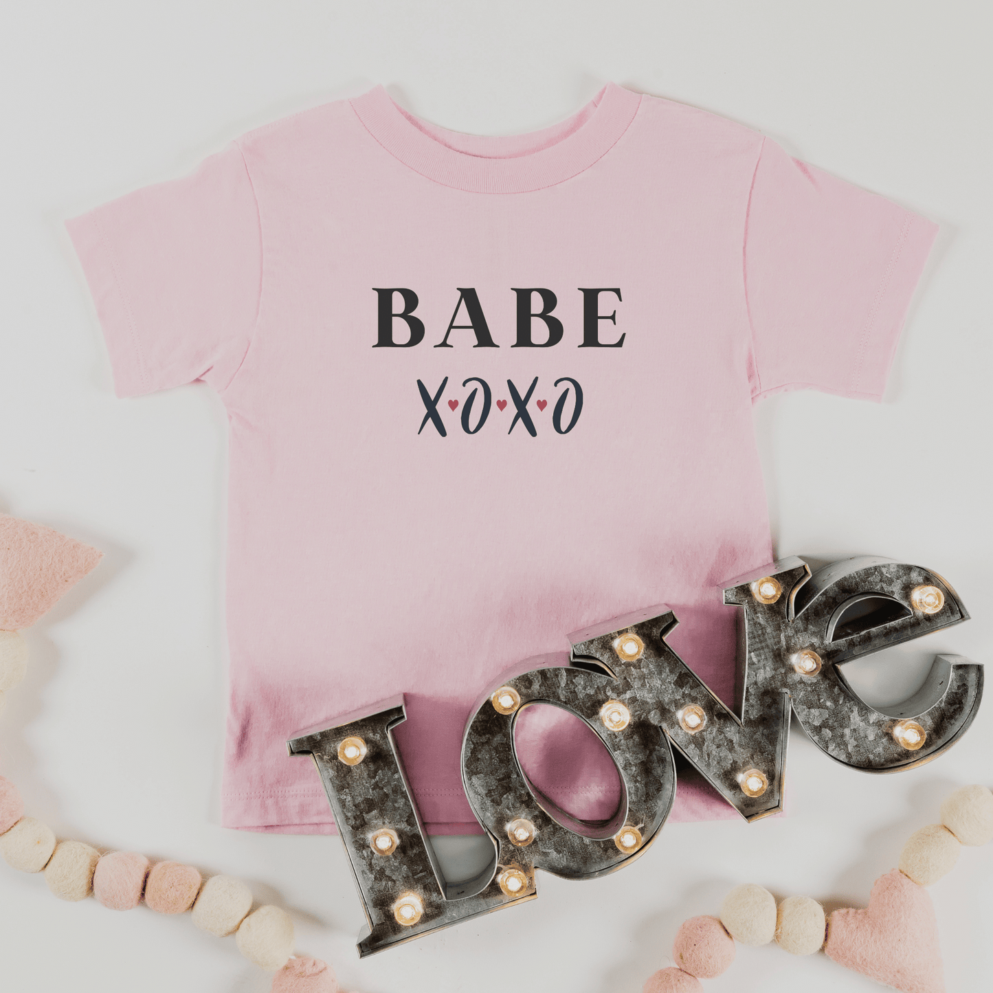BABE xoxo Toddler Graphic Tee | 8 Colors