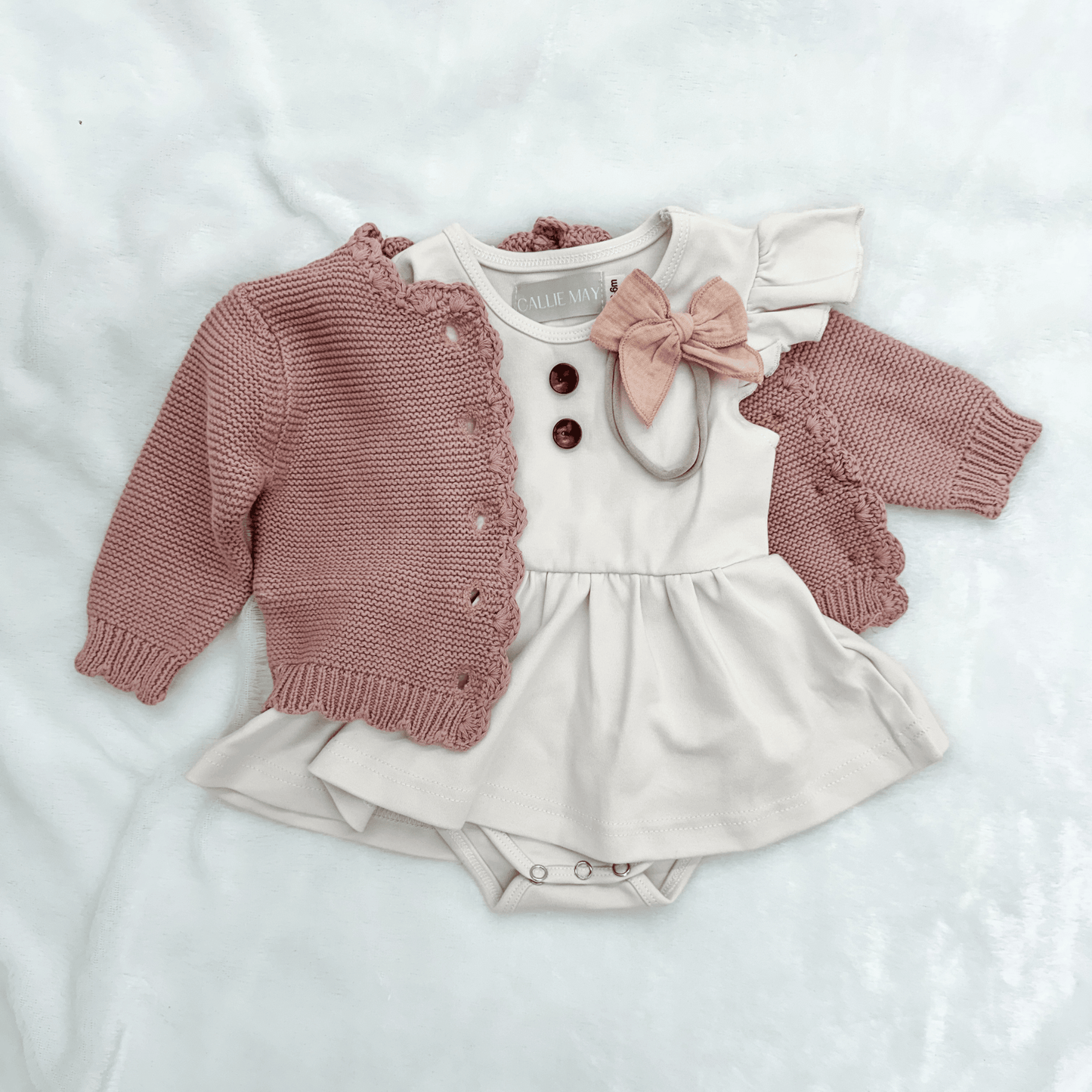 Bundle | Oatmeal Baby Dress