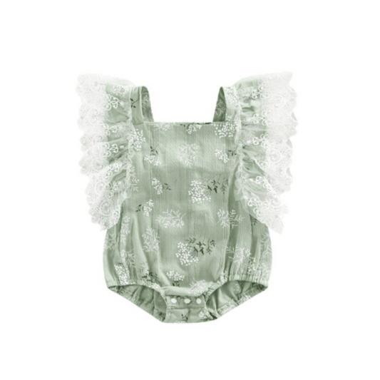 Lace Bodysuit - Green